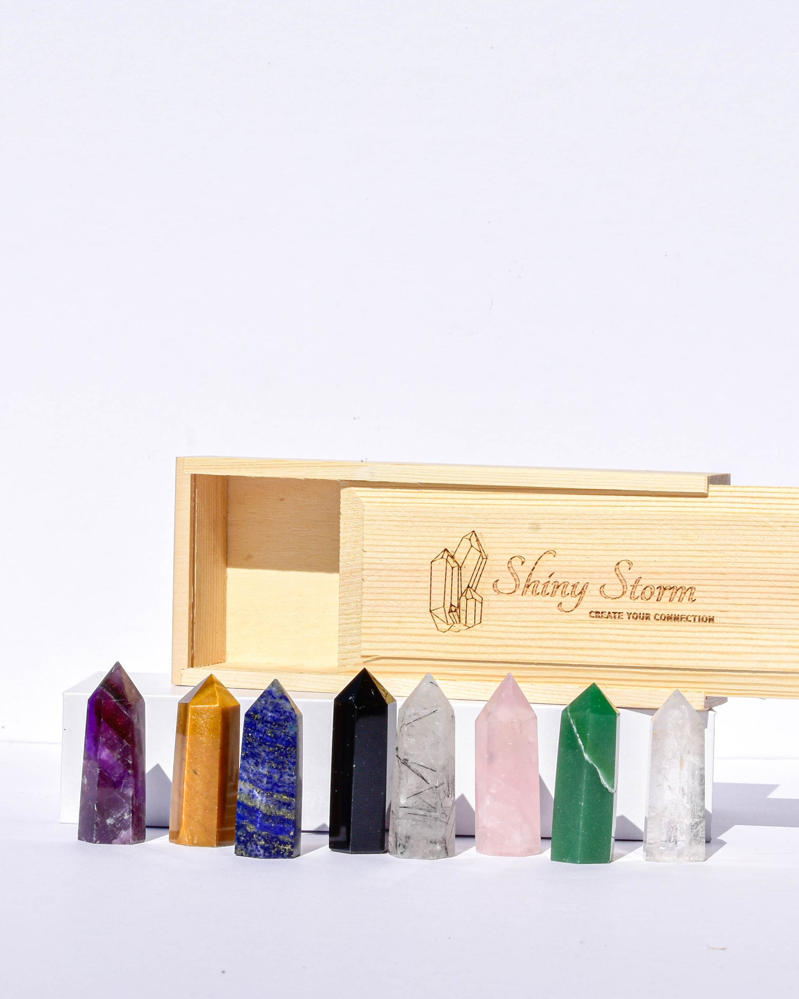 Kit Essential Crystals in Wooden Box
