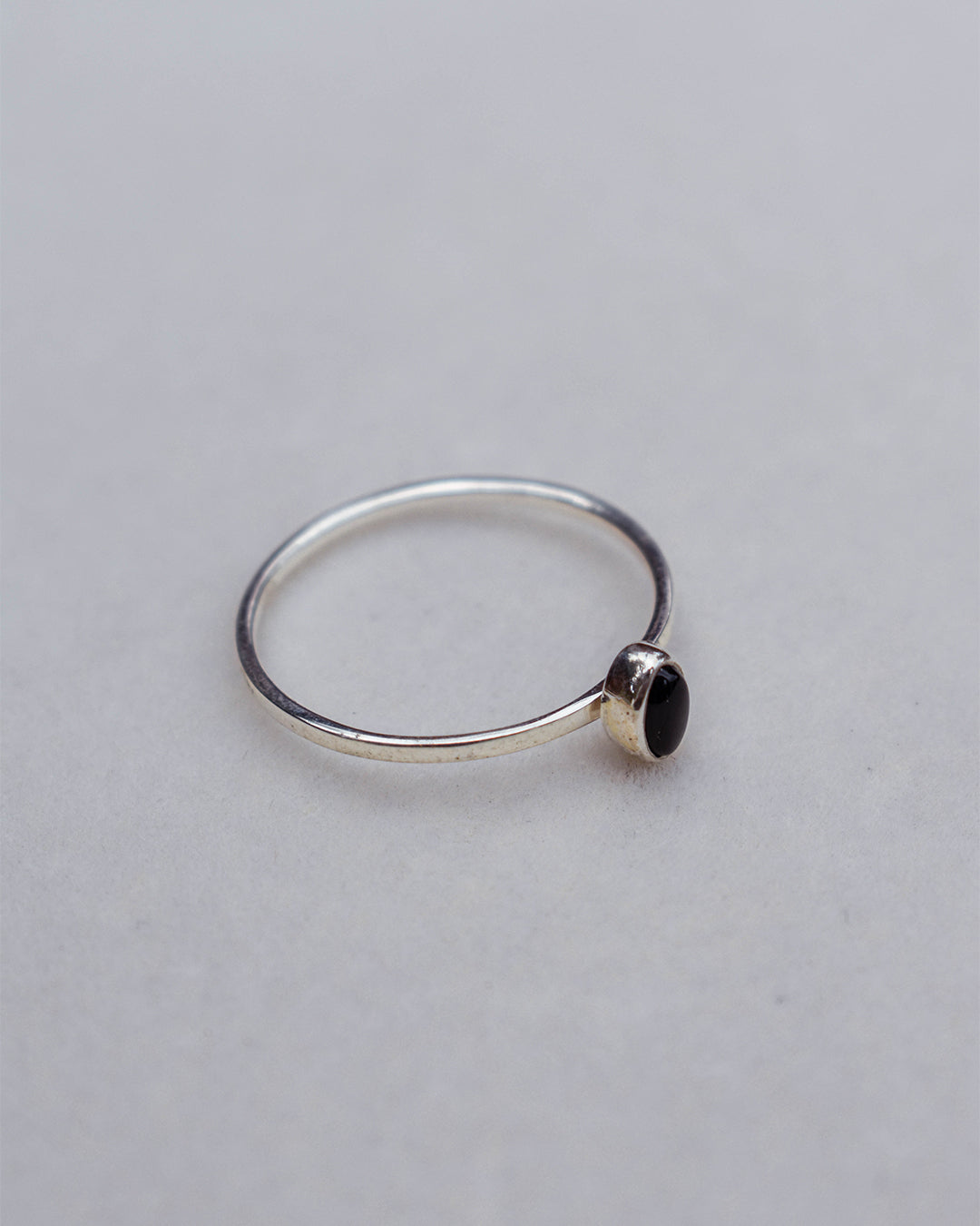 Obsidian Handmade Silver Ring