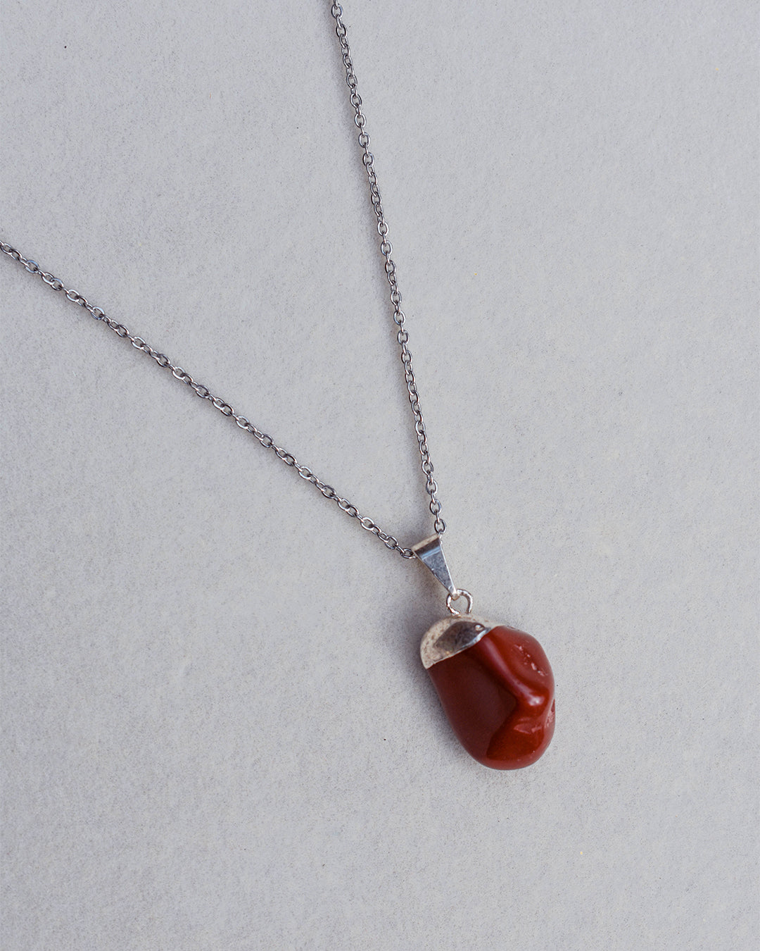 Stainless Steel chain with Jasper pendant