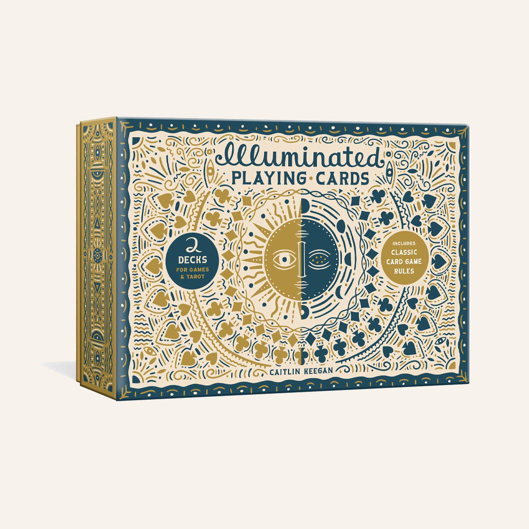 Illuminated Playing Card Set: Two Decks with Game Rules