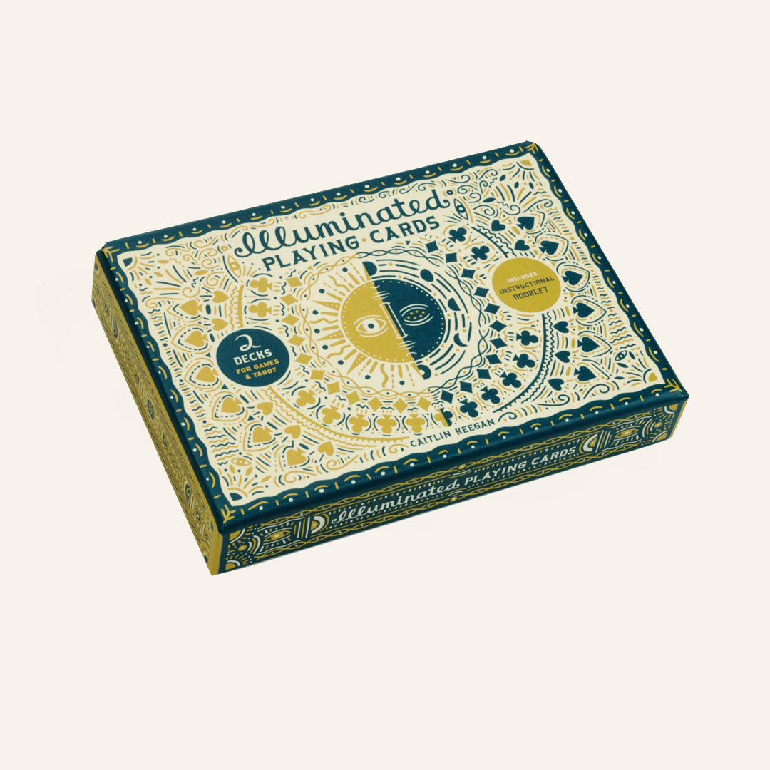 Illuminated Playing Card Set: Two Decks with Game Rules